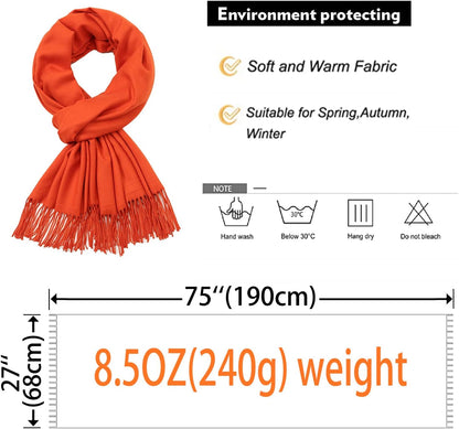 Women's Fringe Shawl Wrap Pashmina Scarf for Wedding Evening