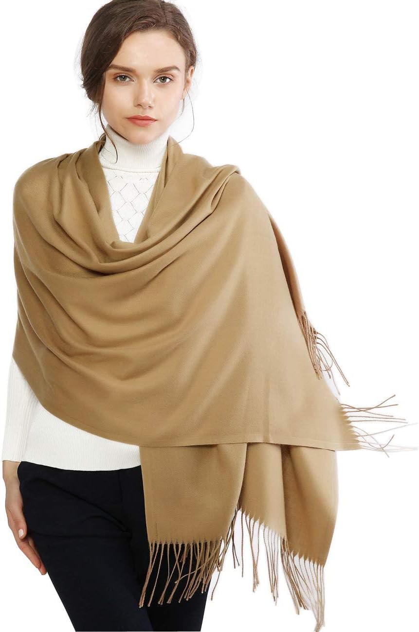Women's Fringe Shawl Wrap Pashmina Scarf for Wedding Evening