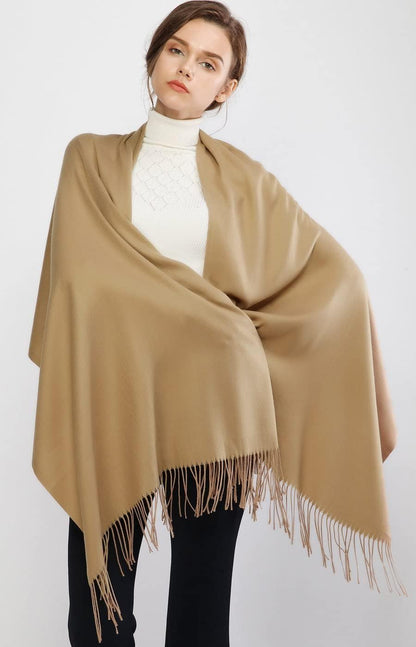 Women's Fringe Shawl Wrap Pashmina Scarf for Wedding Evening