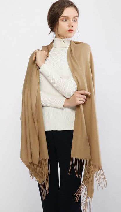 Women's Fringe Shawl Wrap Pashmina Scarf for Wedding Evening