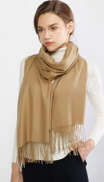 Women's Fringe Shawl Wrap Pashmina Scarf for Wedding Evening