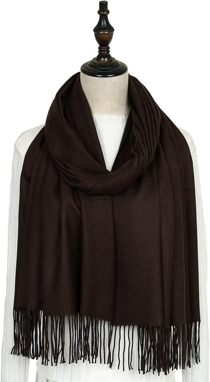 Women's Fringe Shawl Wrap Pashmina Scarf for Wedding Evening
