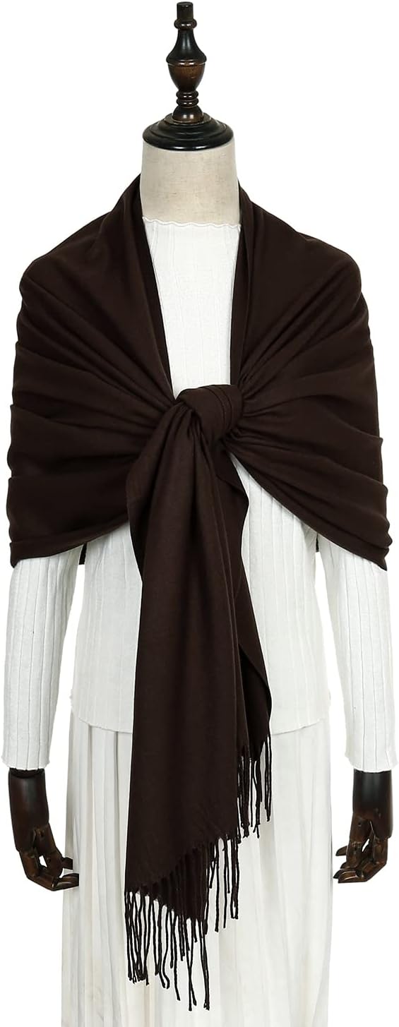 Women's Fringe Shawl Wrap Pashmina Scarf for Wedding Evening