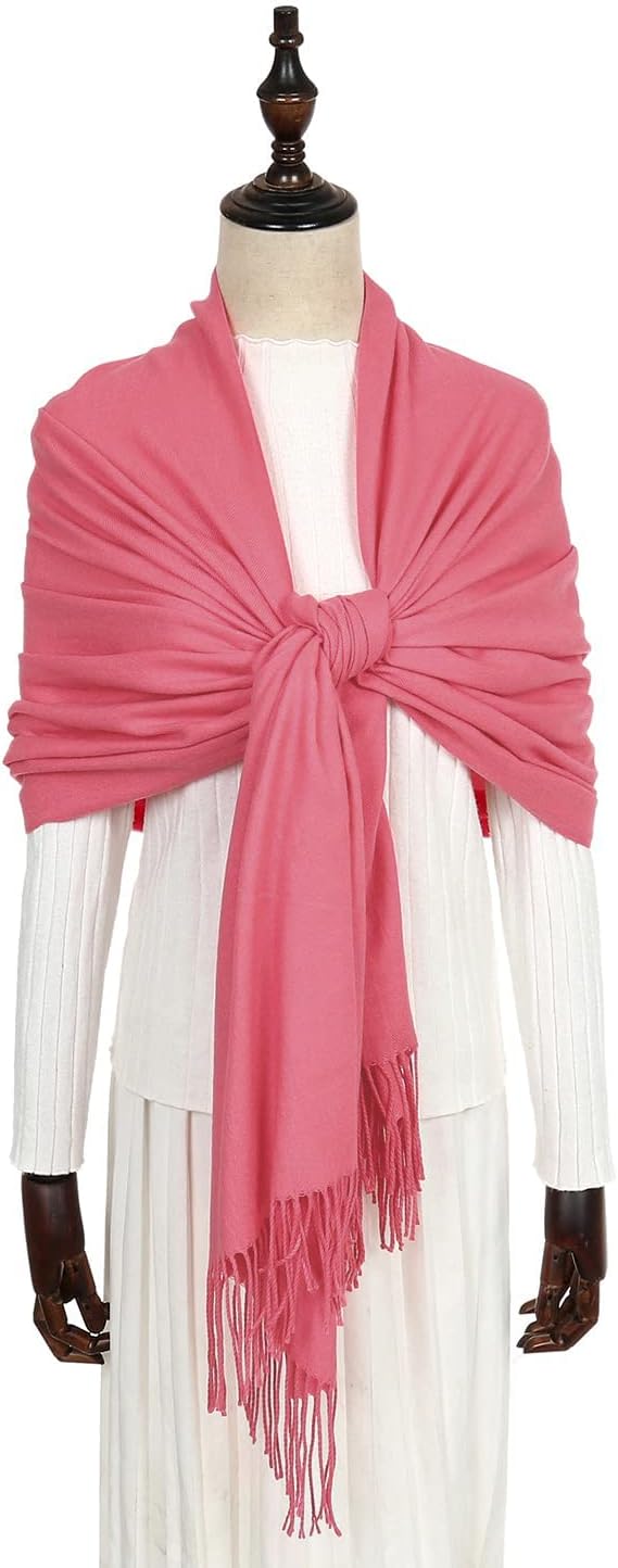 Women's Fringe Shawl Wrap Pashmina Scarf for Wedding Evening
