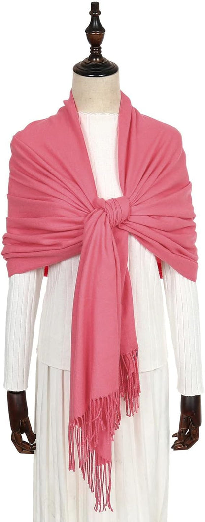 Women's Fringe Shawl Wrap Pashmina Scarf for Wedding Evening