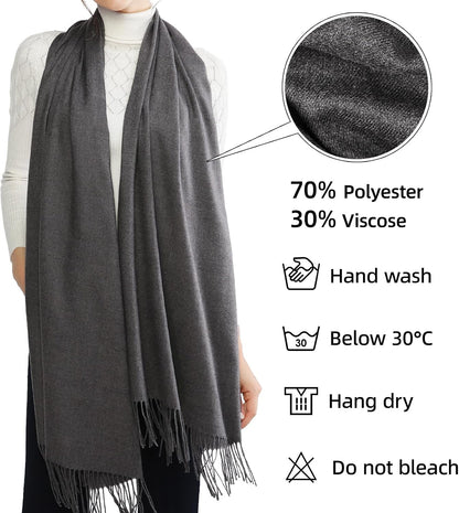 Women's Fringe Shawl Wrap Pashmina Scarf for Wedding Evening