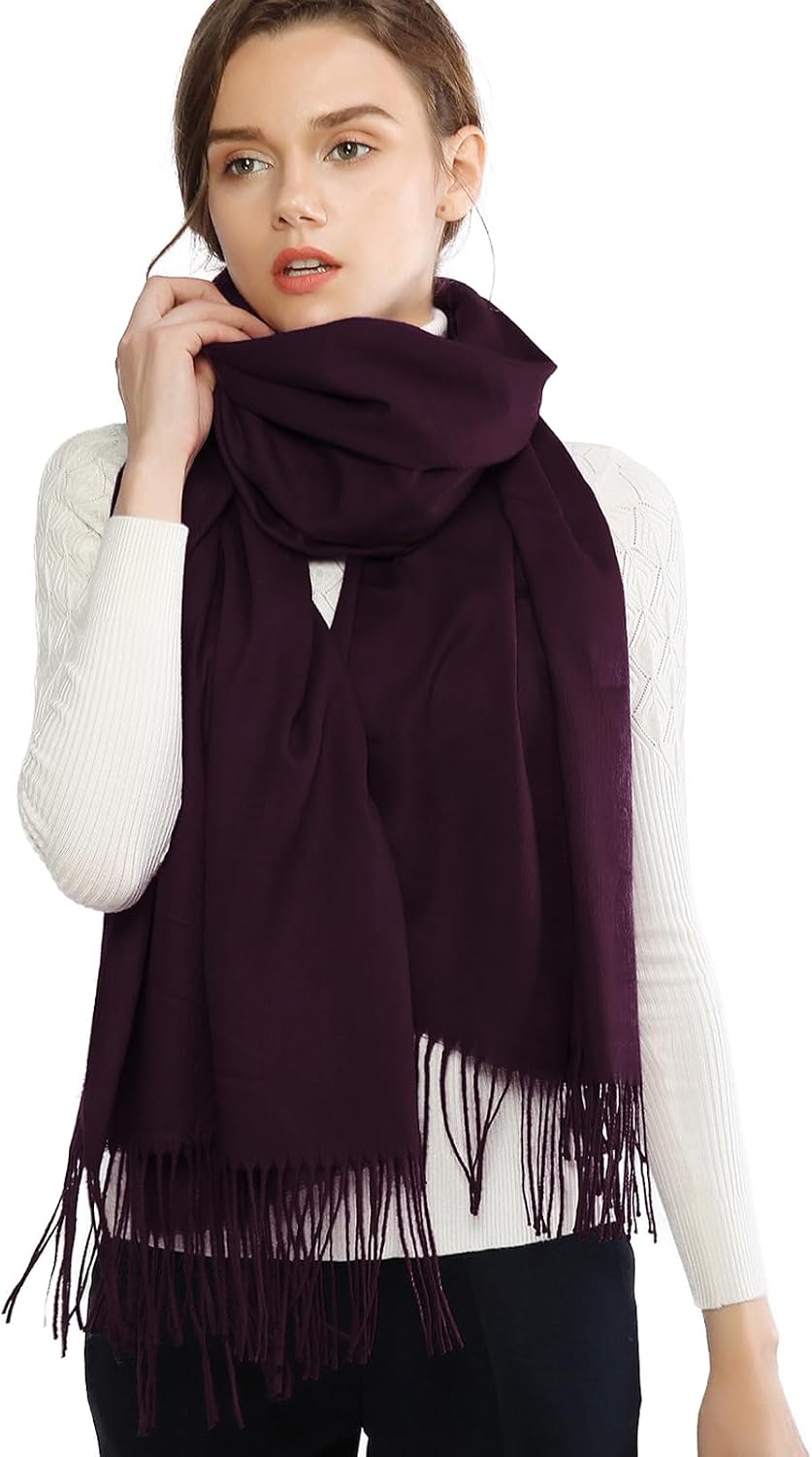 Women's Fringe Shawl Wrap Pashmina Scarf for Wedding Evening