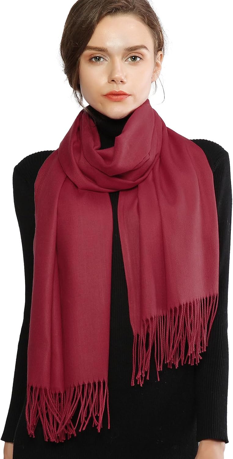Women's Fringe Shawl Wrap Pashmina Scarf for Wedding Evening