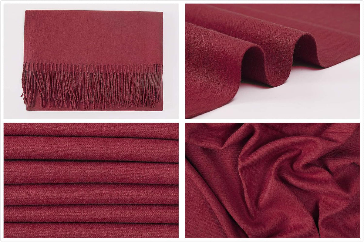 Women's Fringe Shawl Wrap Pashmina Scarf for Wedding Evening