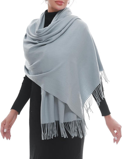 Women's Fringe Shawl Wrap Pashmina Scarf for Wedding Evening