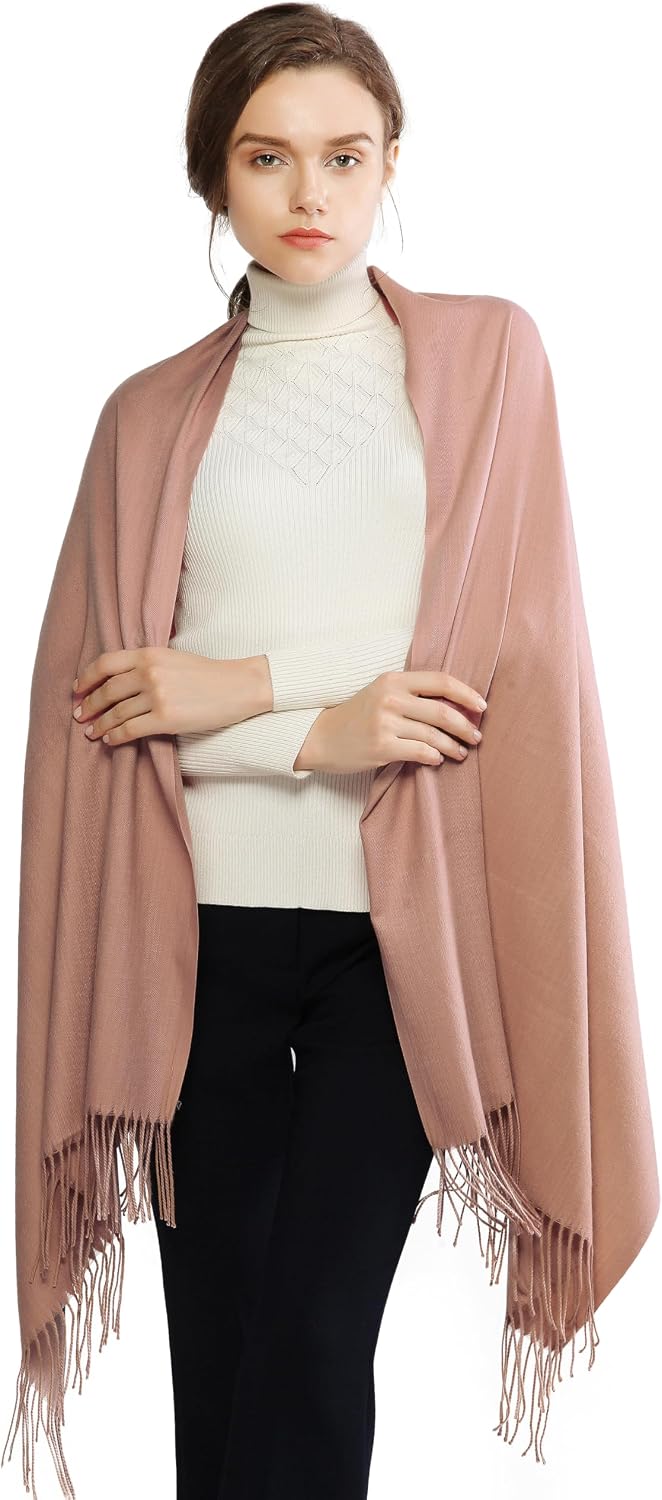 Women's Fringe Shawl Wrap Pashmina Scarf for Wedding Evening