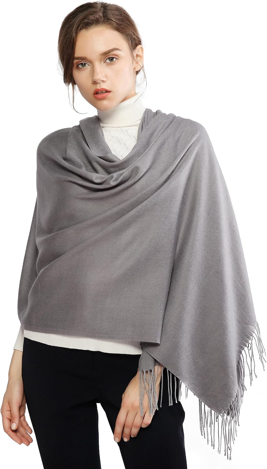 Women's Fringe Shawl Wrap Pashmina Scarf for Wedding Evening