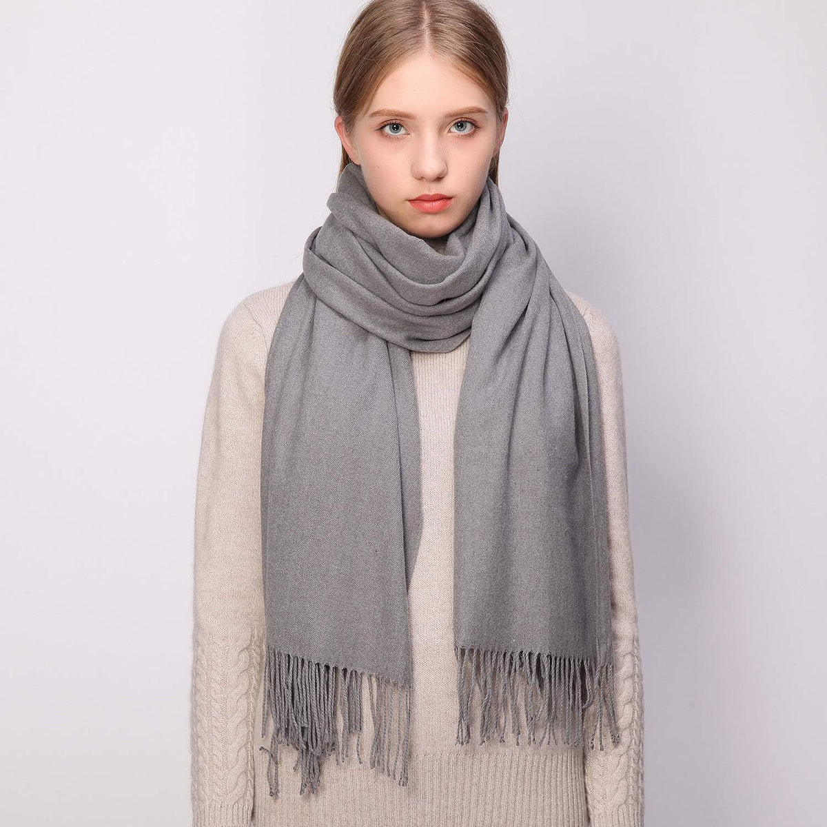 Women's Fringe Shawl Wrap Pashmina Scarf for Wedding Evening