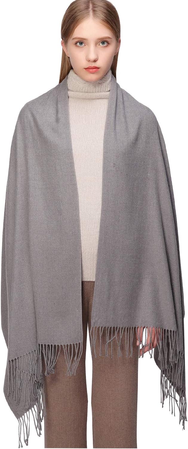 Women's Fringe Shawl Wrap Pashmina Scarf for Wedding Evening