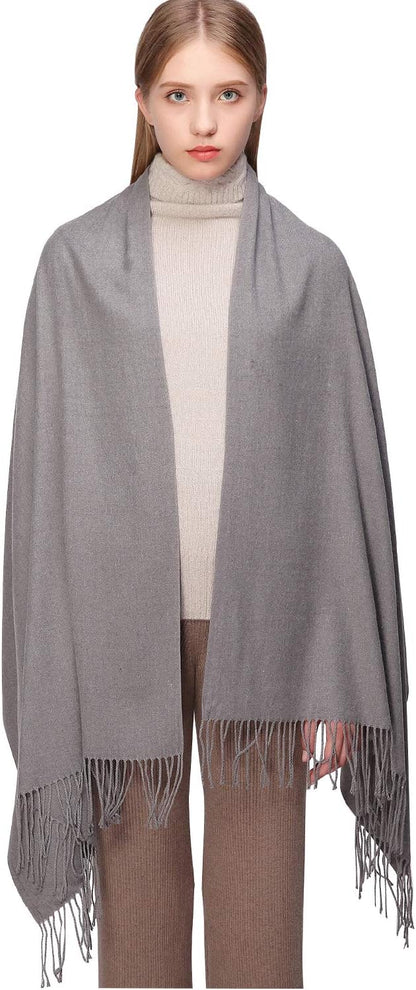 Women's Fringe Shawl Wrap Pashmina Scarf for Wedding Evening