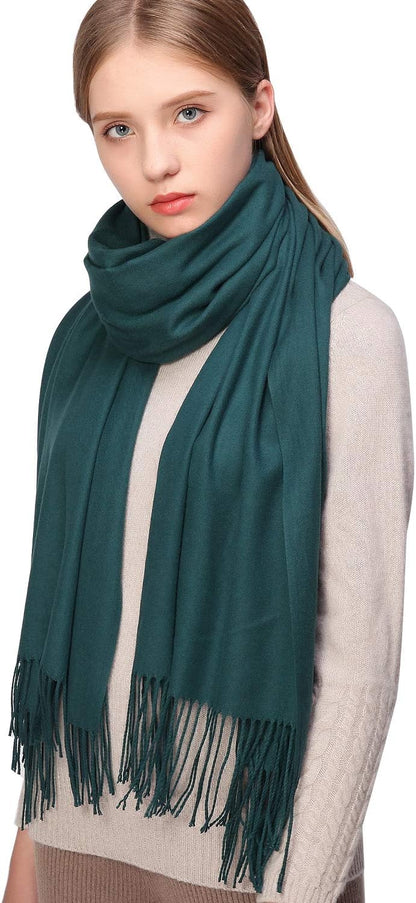 Women's Fringe Shawl Wrap Pashmina Scarf for Wedding Evening
