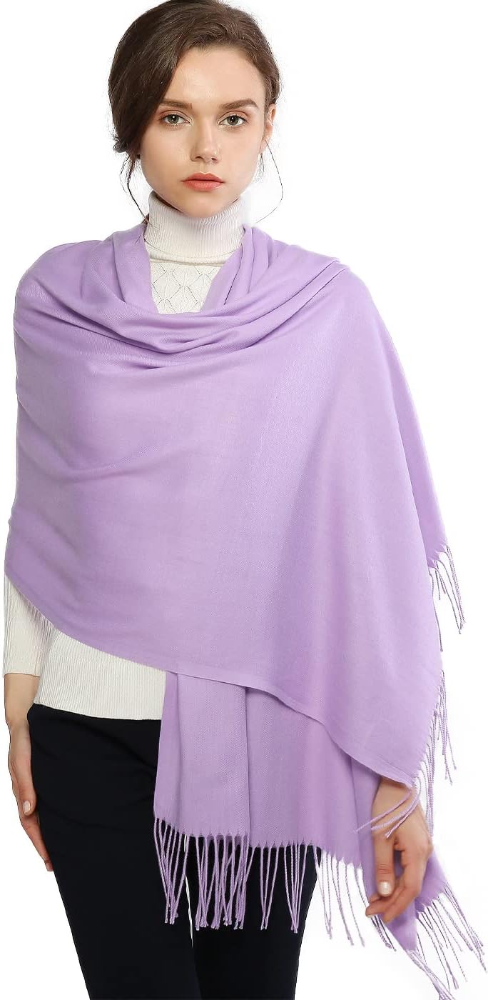 Women's Fringe Shawl Wrap Pashmina Scarf for Wedding Evening