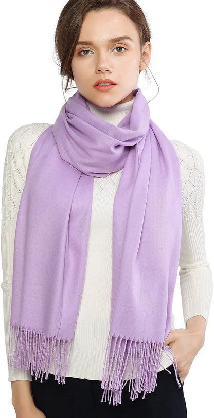 Women's Fringe Shawl Wrap Pashmina Scarf for Wedding Evening