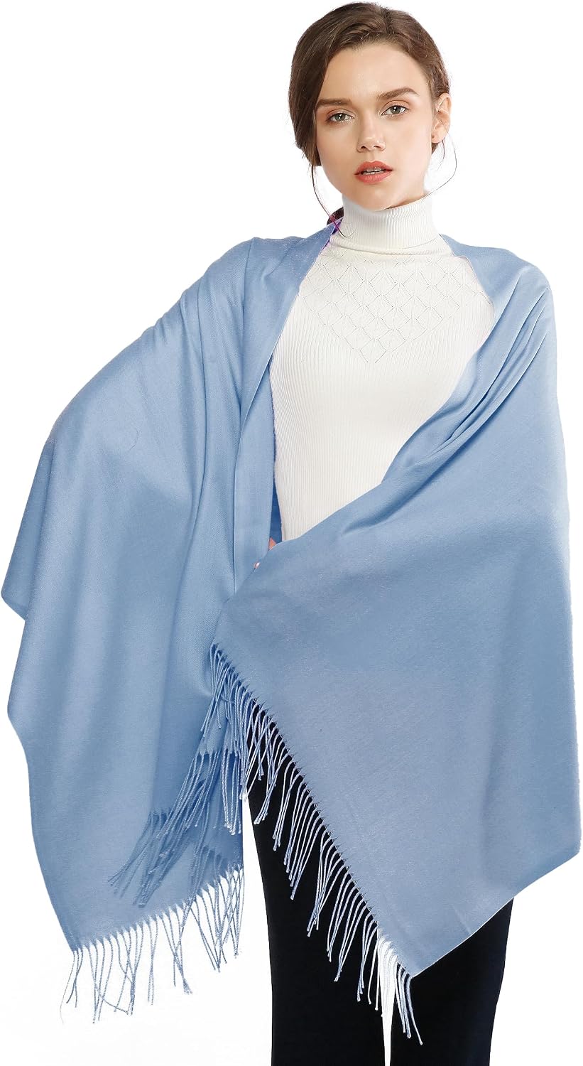 Women's Fringe Shawl Wrap Pashmina Scarf for Wedding Evening