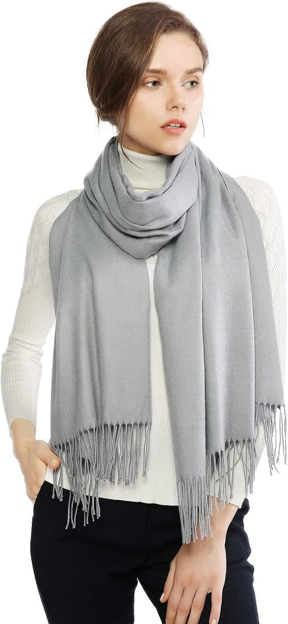 Women's Fringe Shawl Wrap Pashmina Scarf for Wedding Evening