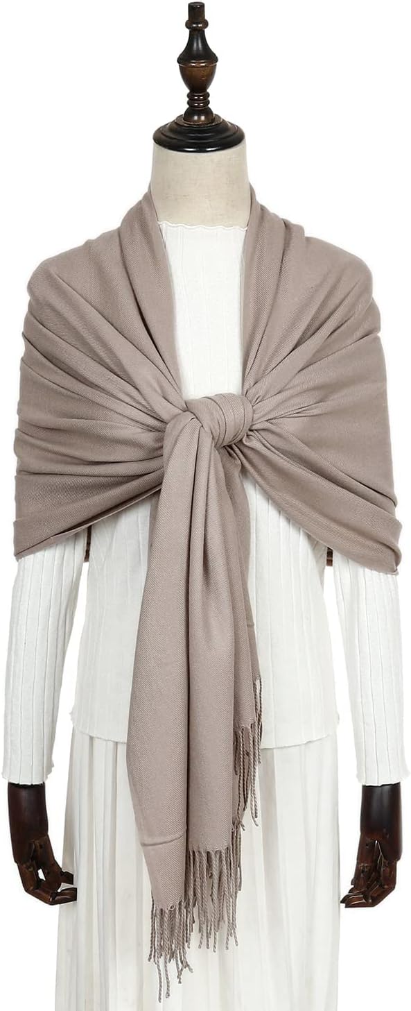 Women's Fringe Shawl Wrap Pashmina Scarf for Wedding Evening