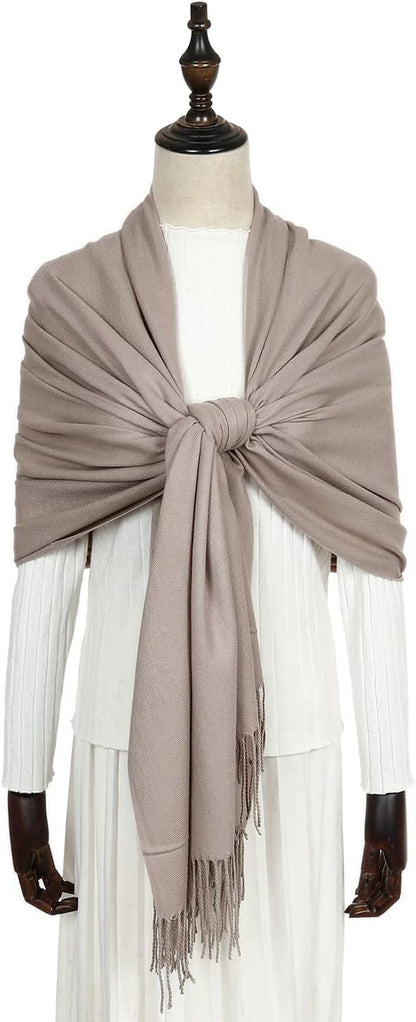 Women's Fringe Shawl Wrap Pashmina Scarf for Wedding Evening