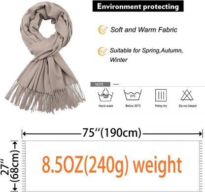 Women's Fringe Shawl Wrap Pashmina Scarf for Wedding Evening