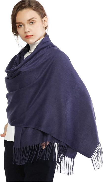 Women's Fringe Shawl Wrap Pashmina Scarf for Wedding Evening