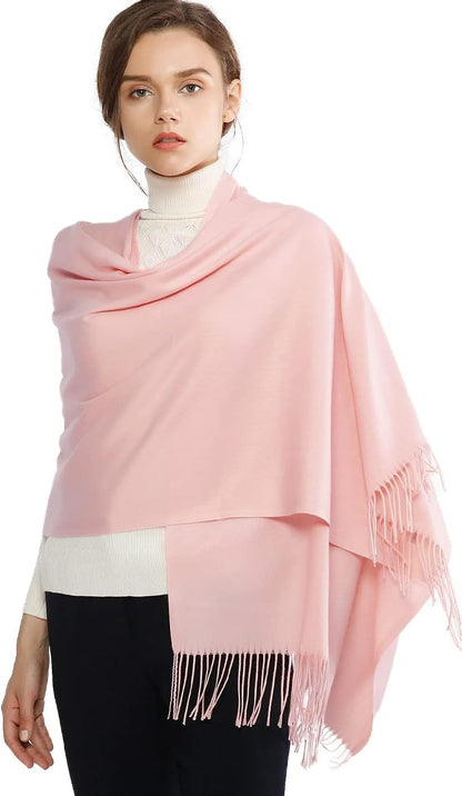 Women's Fringe Shawl Wrap Pashmina Scarf for Wedding Evening