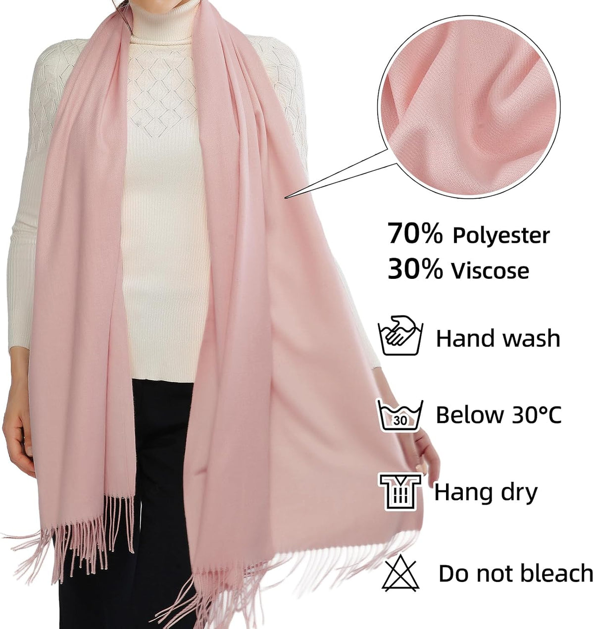 Women's Fringe Shawl Wrap Pashmina Scarf for Wedding Evening