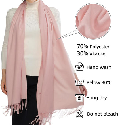 Women's Fringe Shawl Wrap Pashmina Scarf for Wedding Evening