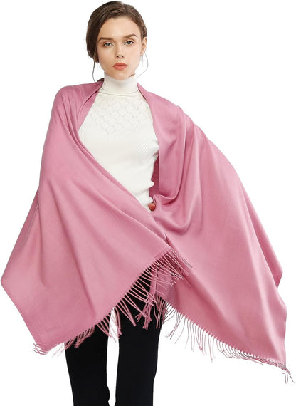 Women's Fringe Shawl Wrap Pashmina Scarf for Wedding Evening