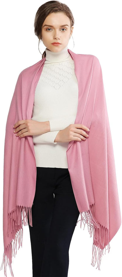 Women's Fringe Shawl Wrap Pashmina Scarf for Wedding Evening