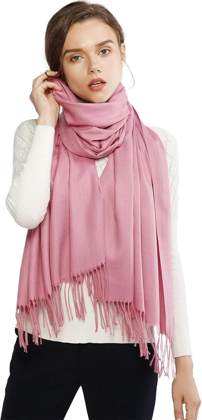 Women's Fringe Shawl Wrap Pashmina Scarf for Wedding Evening