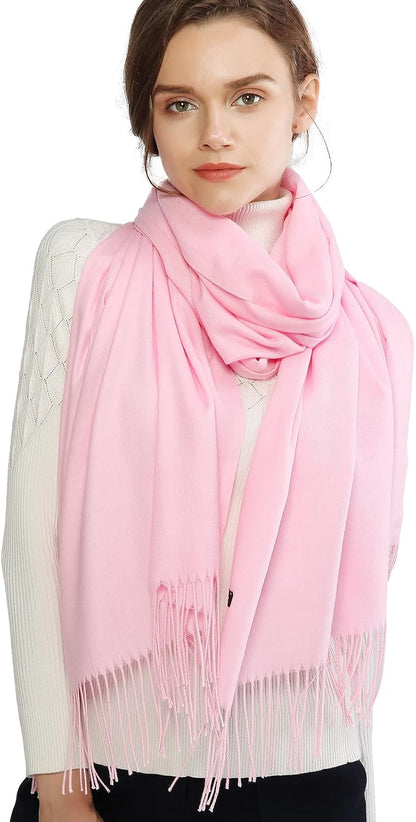 Women's Fringe Shawl Wrap Pashmina Scarf for Wedding Evening
