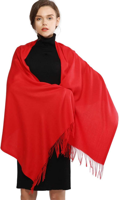 Women's Fringe Shawl Wrap Pashmina Scarf for Wedding Evening