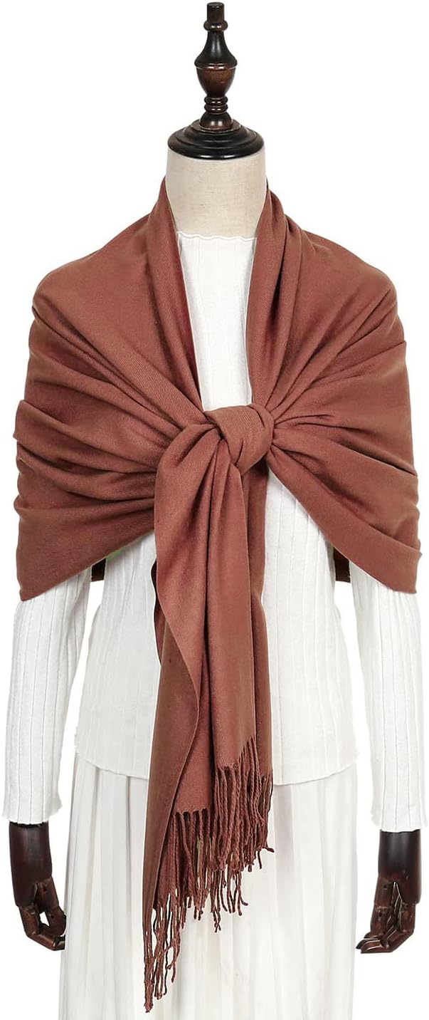 Women's Fringe Shawl Wrap Pashmina Scarf for Wedding Evening