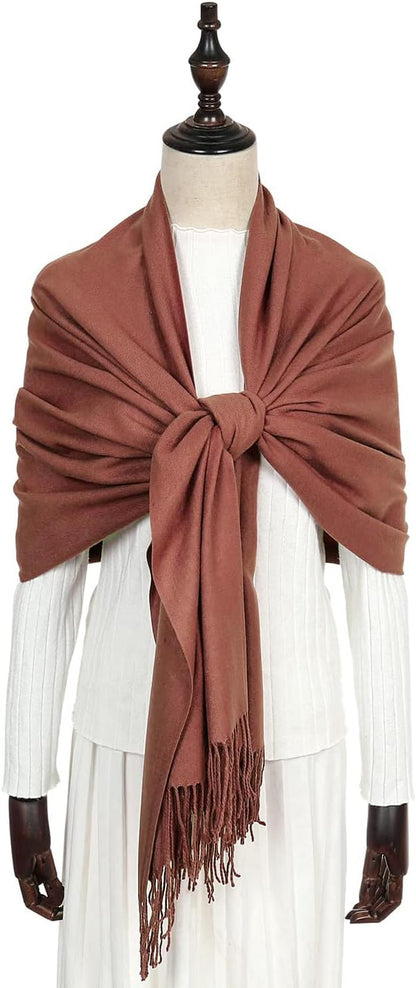 Women's Fringe Shawl Wrap Pashmina Scarf for Wedding Evening