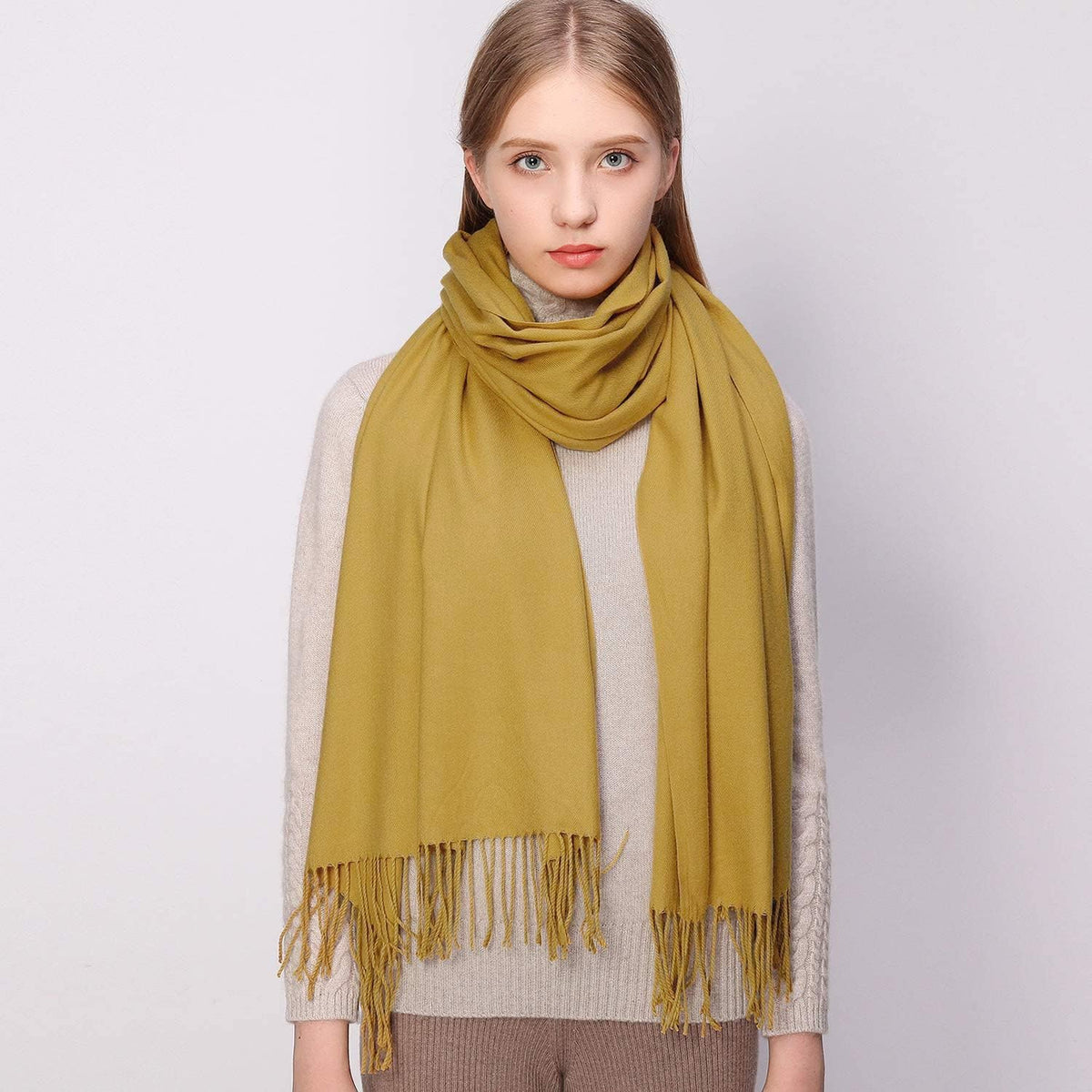 Women's Fringe Shawl Wrap Pashmina Scarf for Wedding Evening