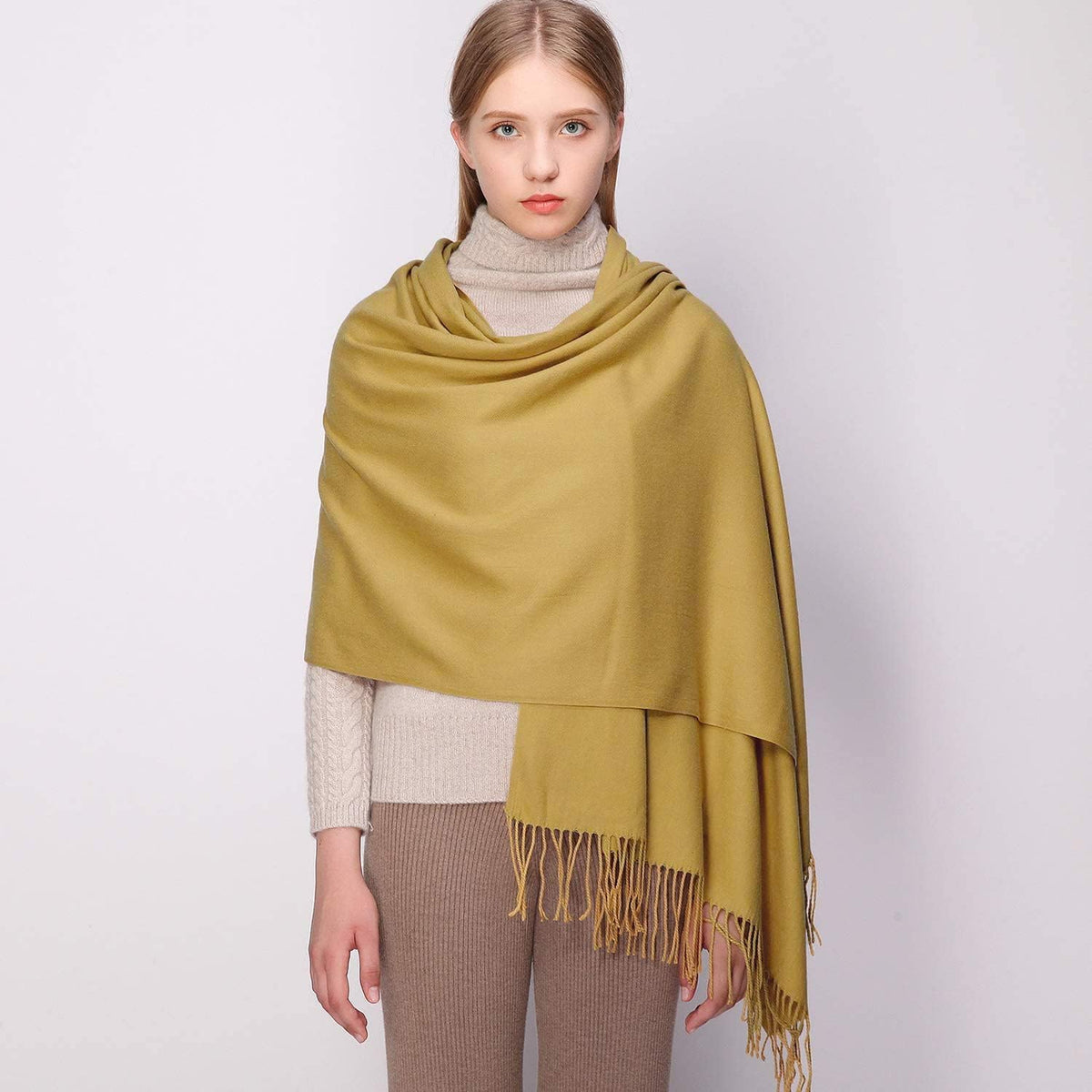 Women's Fringe Shawl Wrap Pashmina Scarf for Wedding Evening