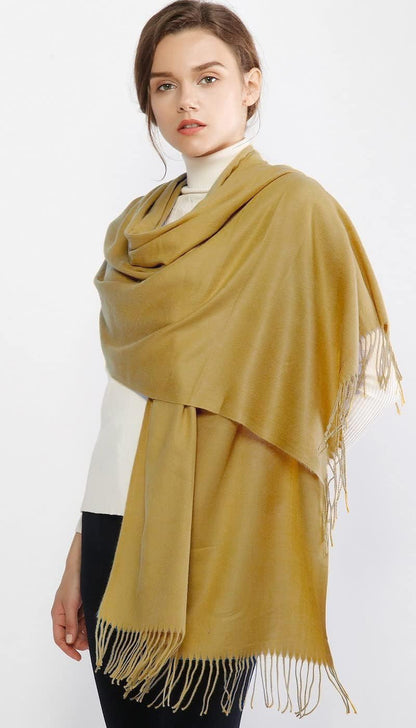 Women's Fringe Shawl Wrap Pashmina Scarf for Wedding Evening