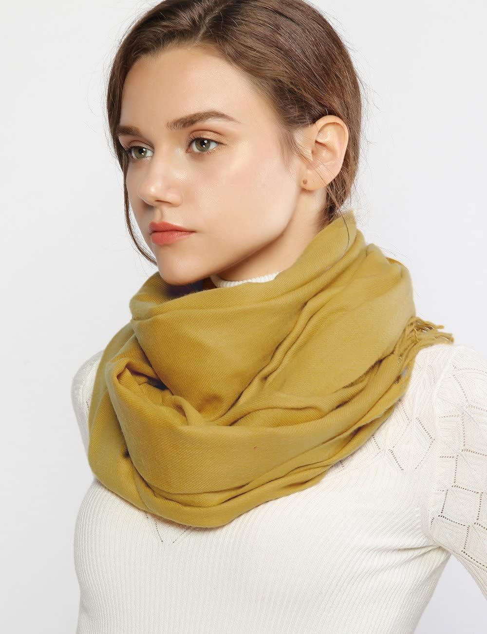 Women's Fringe Shawl Wrap Pashmina Scarf for Wedding Evening