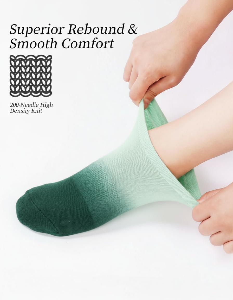 Women's Ombré Pilates Grip Socks, Non-Slip Yoga & Barre Socks