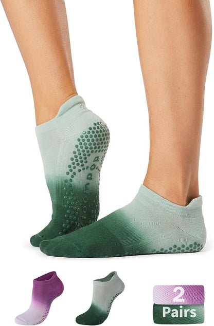 Women's Ombré Pilates Grip Socks, Non-Slip Yoga & Barre Socks