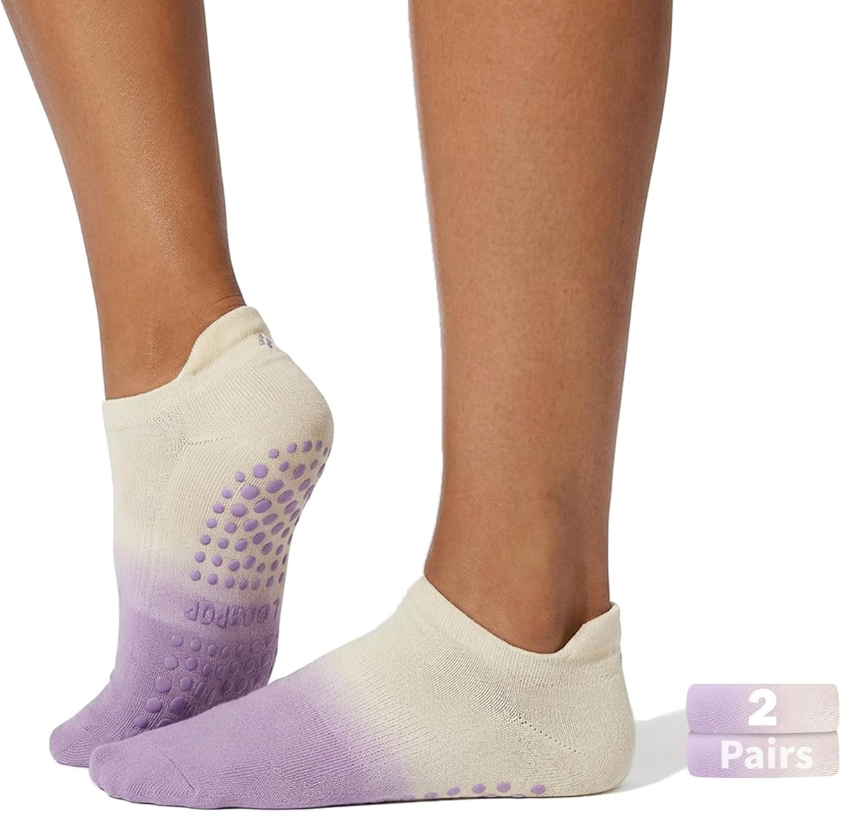 Women's Ombré Pilates Grip Socks, Non-Slip Yoga & Barre Socks