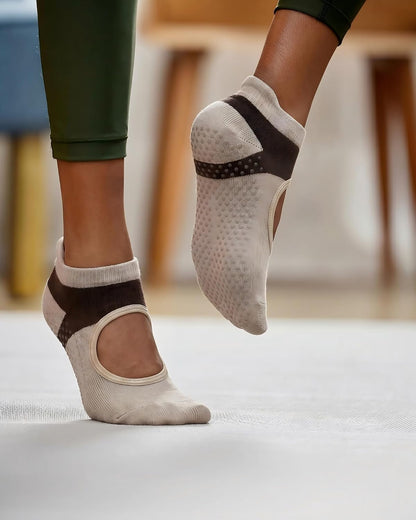 Women's Ombré Pilates Grip Socks, Non-Slip Yoga & Barre Socks