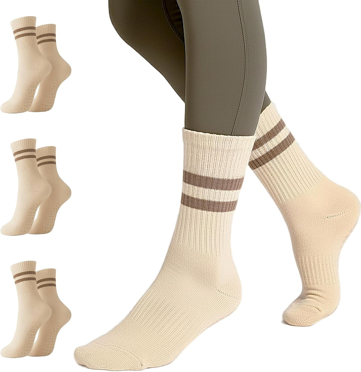 Women's Ombré Pilates Grip Socks, Non-Slip Yoga & Barre Socks