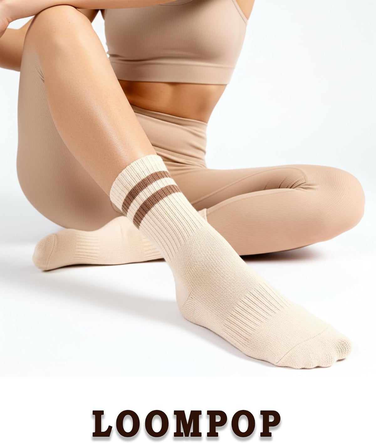 Women's Ombré Pilates Grip Socks, Non-Slip Yoga & Barre Socks