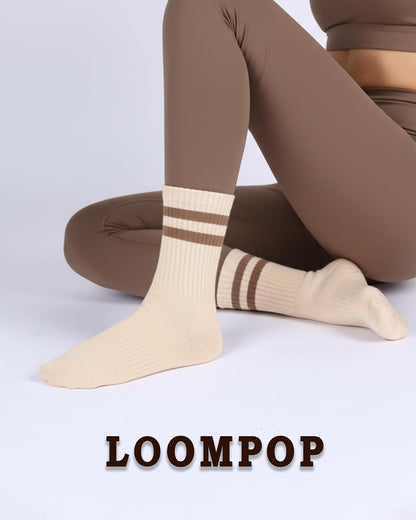 Women's Ombré Pilates Grip Socks, Non-Slip Yoga & Barre Socks