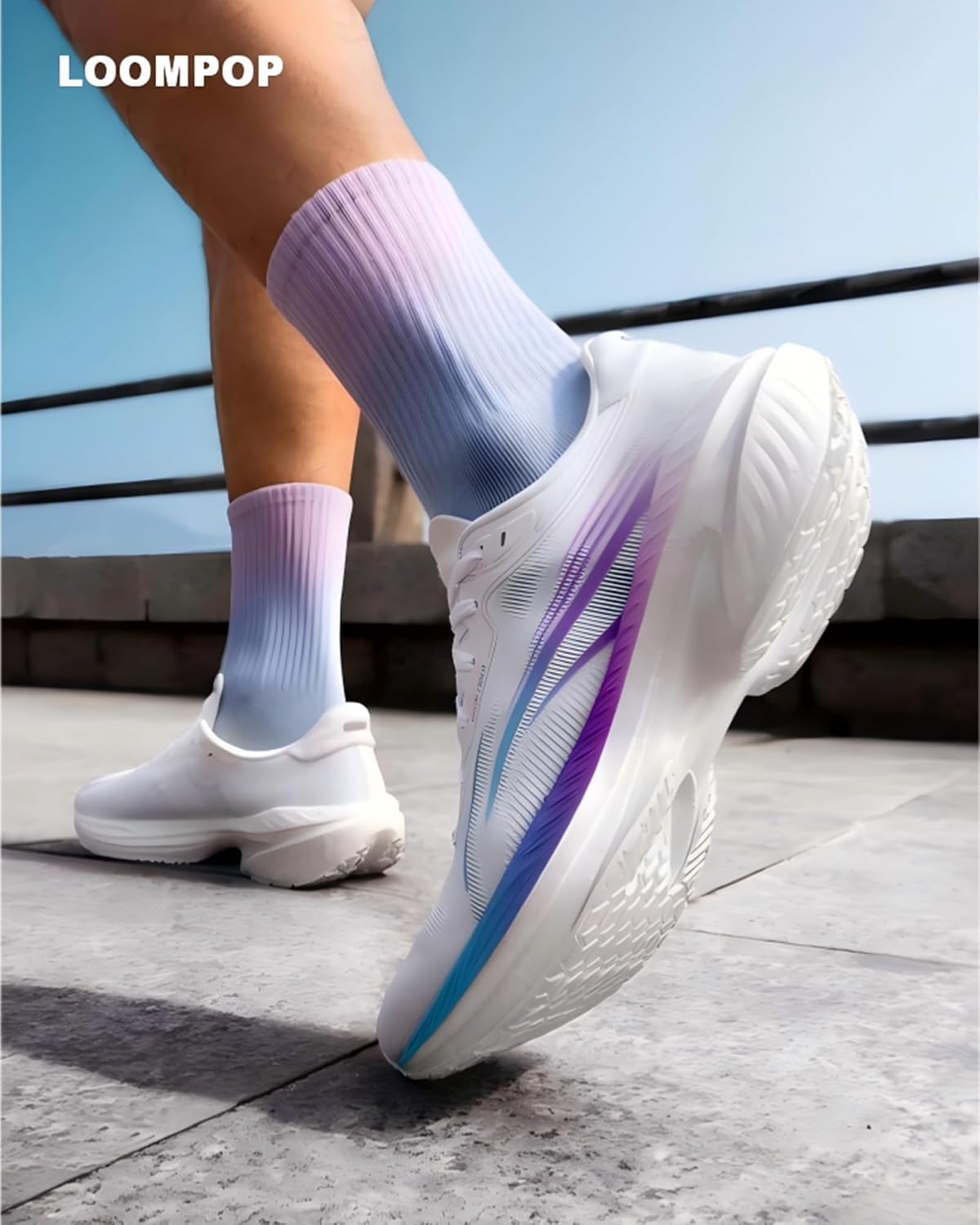 Women's Ombré Pilates Grip Socks, Non-Slip Yoga & Barre Socks